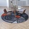 Flash Furniture Orange 7' x 7' Round Abstract Design Area Rug ACD-TZ-860-7R-OR-GG - alternate 6